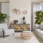 TESSELATE TREASURES 3-Door Sideboard in Black Finish