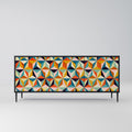 TESSELATE TREASURES 3-Door Sideboard in Black Finish