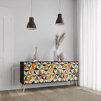 TESSELATE TREASURES 3-Door Sideboard in Black Finish