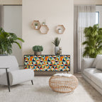 TESSELATE TREASURES 3-Door Sideboard in Black Finish