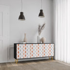 HAZY NOSTALGIA 3-Door Sideboard in Black Finish