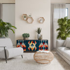 CRACKED ILLUSION 3-Door Sideboard in Black Finish