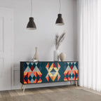 CRACKED ILLUSION 3-Door Sideboard in Black Finish