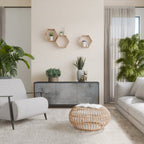 CONCRETE WALL 3-Door Sideboard in Black Finish