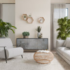 CONCRETE WALL 3-Door Sideboard in Black Finish