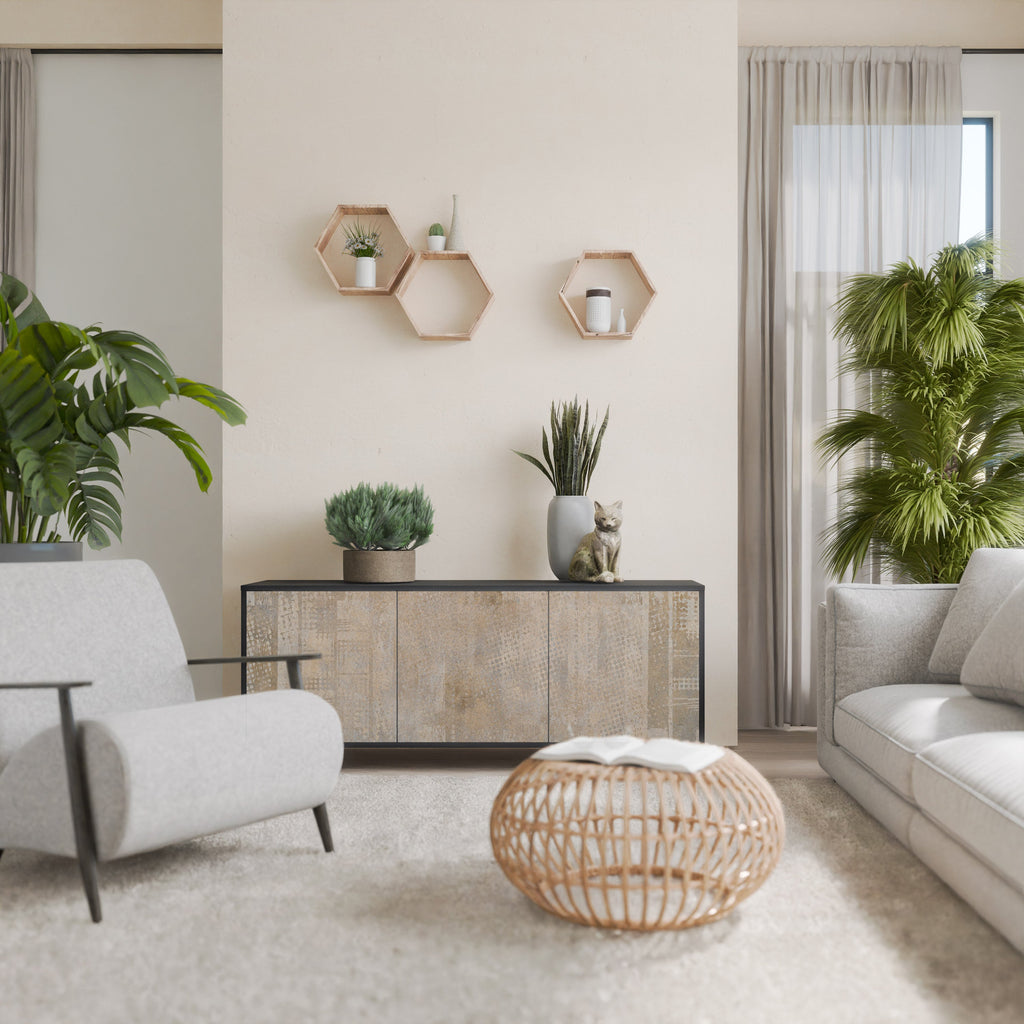 SCREEN ERROR Aparador de 3 Portas em Acabamento Preto