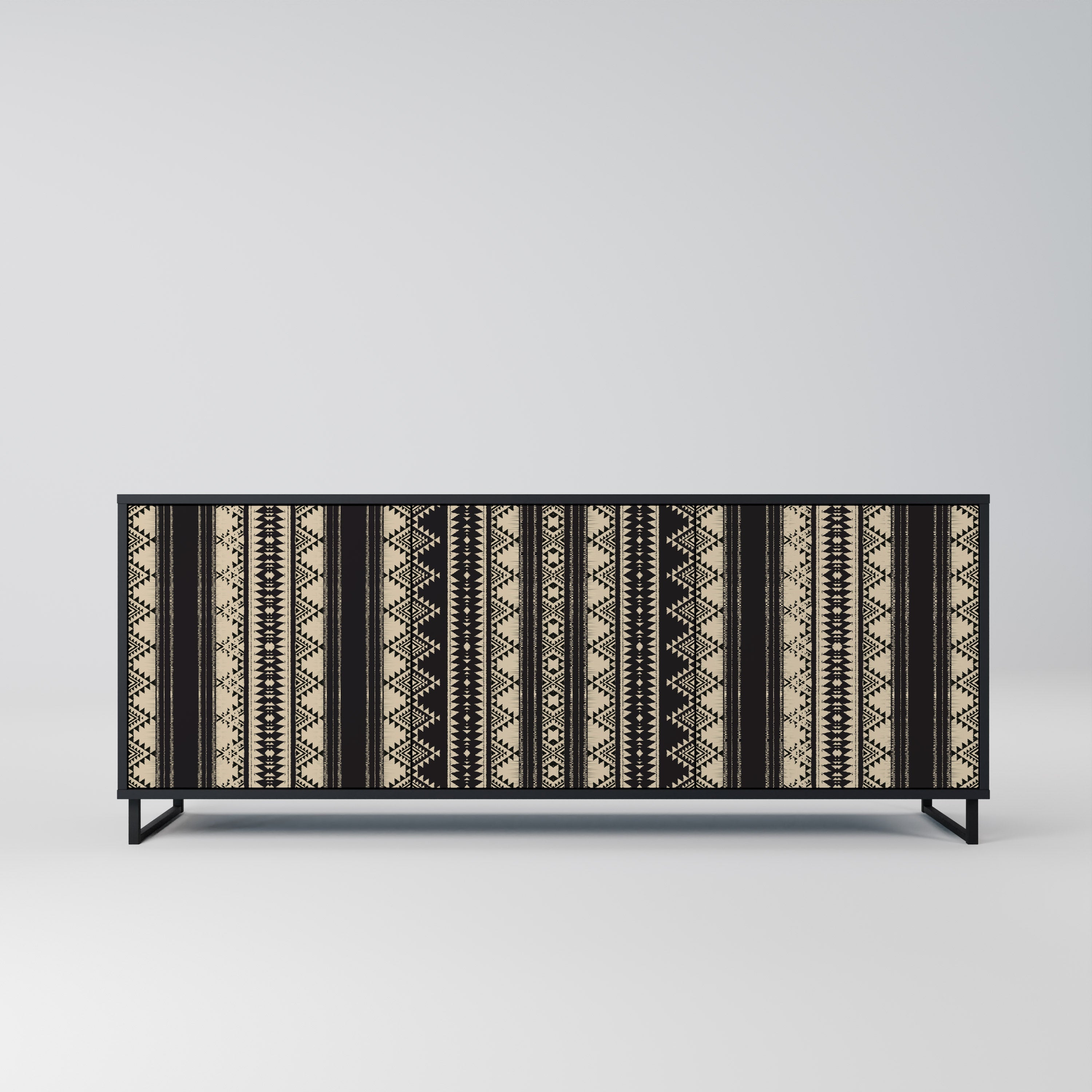 AZTEC 3-Door Sideboard in Black Finish