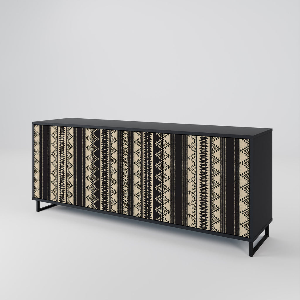 AZTEC 3-Door Sideboard in Black Finish
