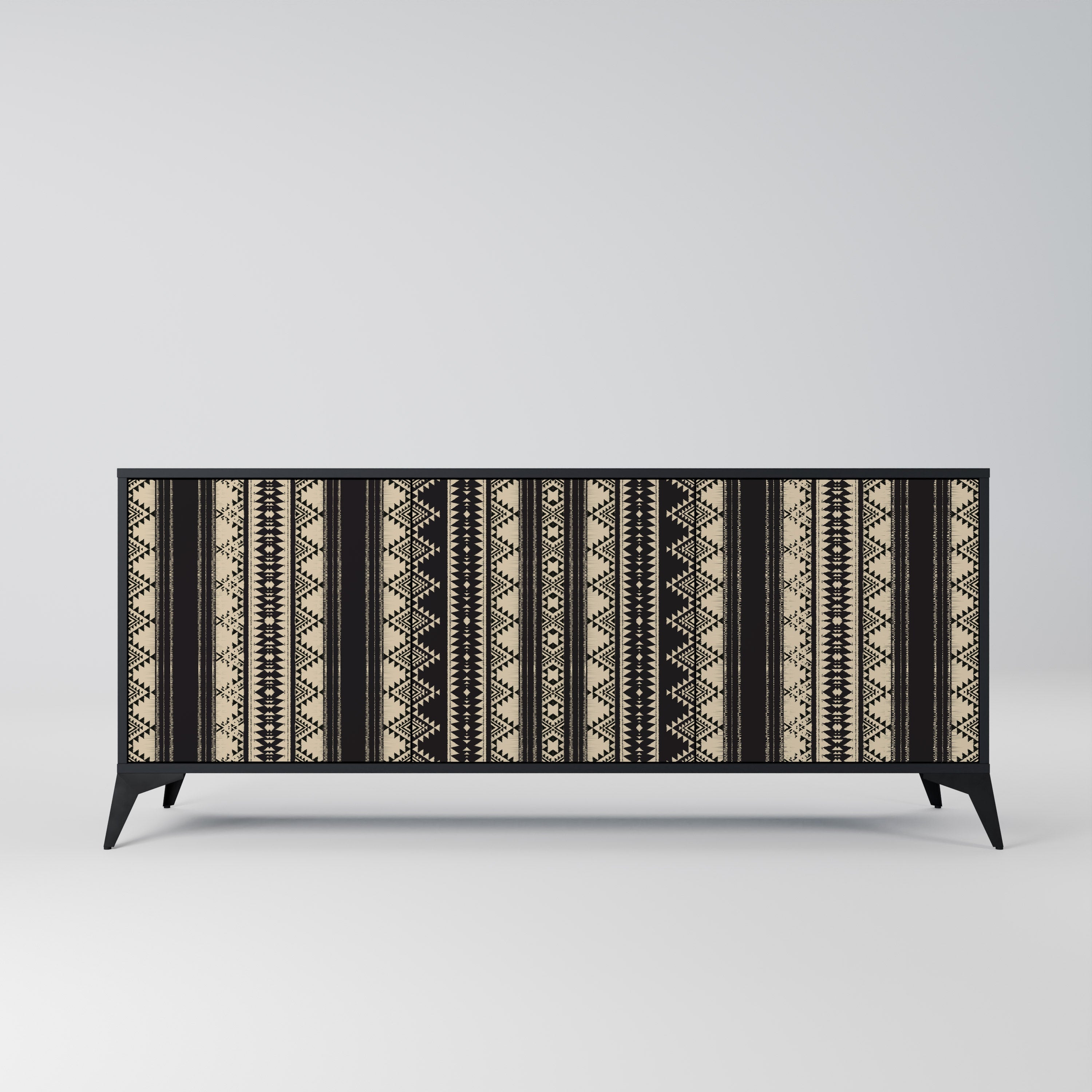 AZTEC 3-Door Sideboard in Black Finish