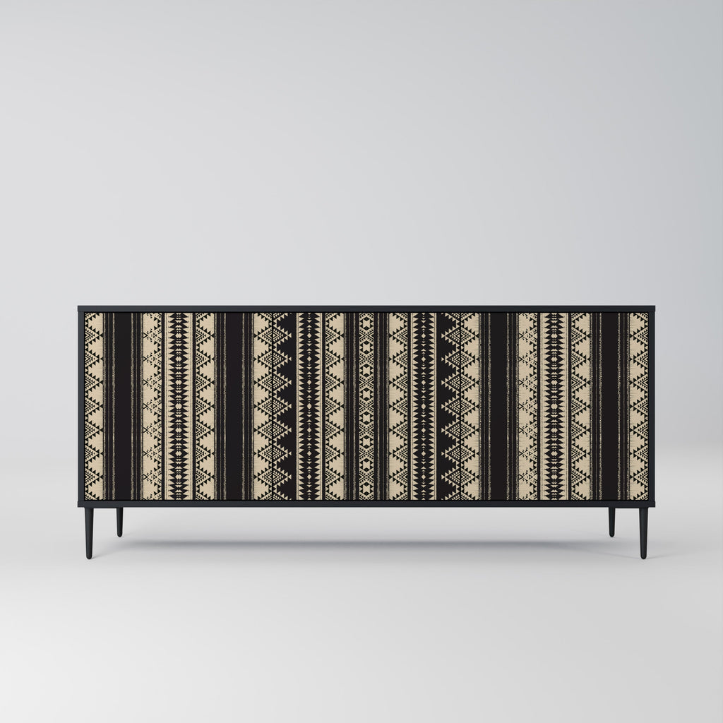 AZTEC 3-Door Sideboard in Black Finish