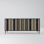 AZTEC 3-Door Sideboard in Black Finish