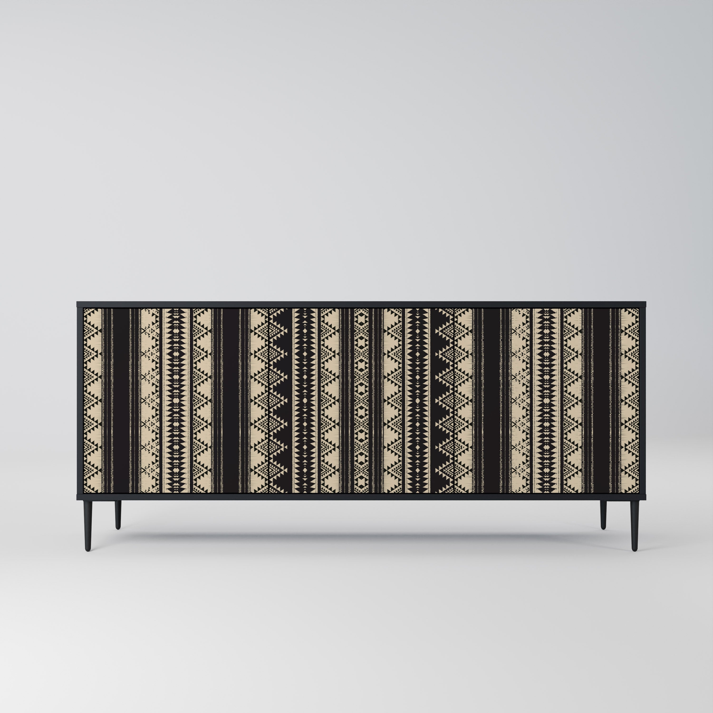 AZTEC 3-Door Sideboard in Black Finish