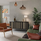 AZTEC 3-Door Sideboard in Black Finish