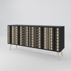 AZTEC 3-Door Sideboard in Black Finish