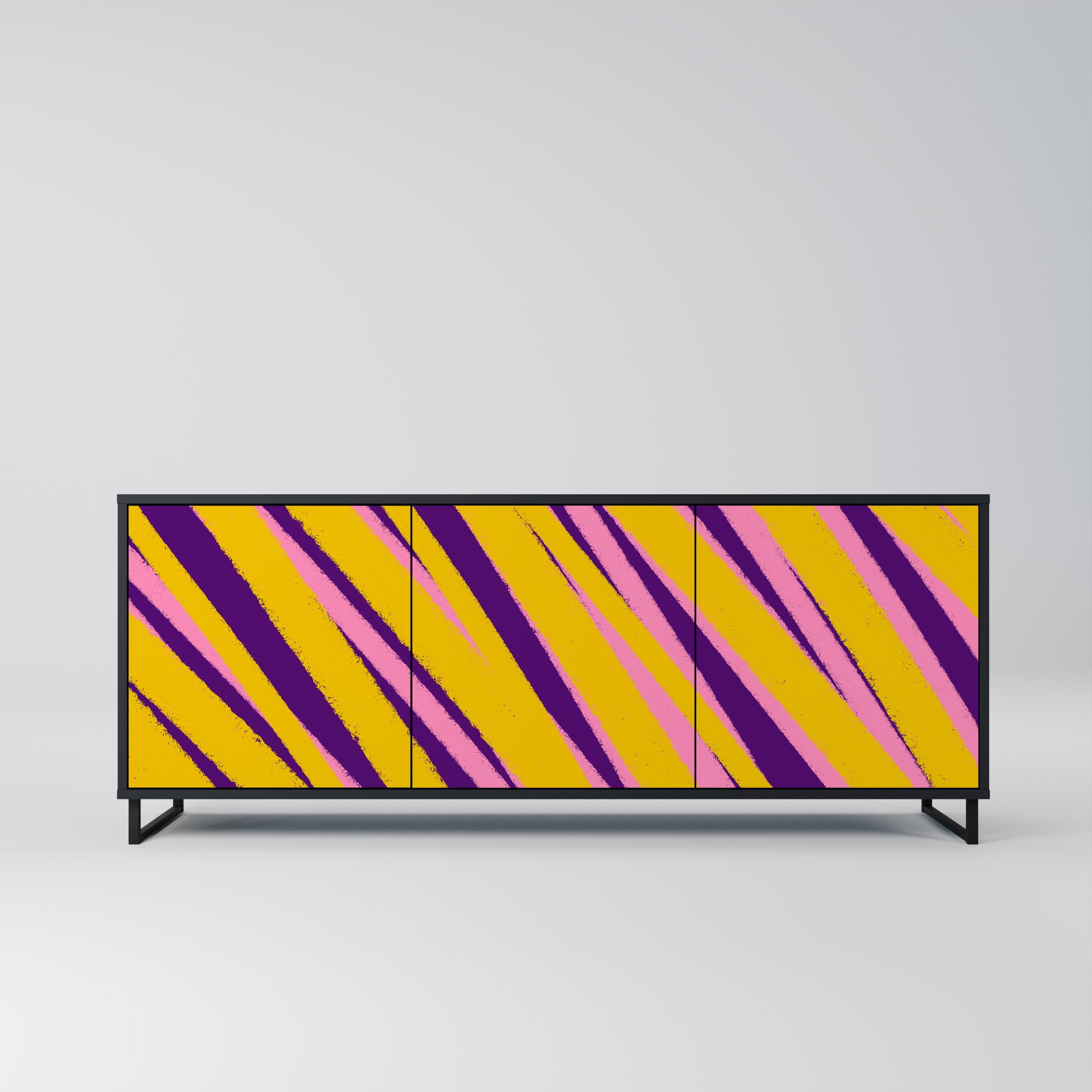 DREAMS COME TRUE 3-Door Sideboard in Black Finish