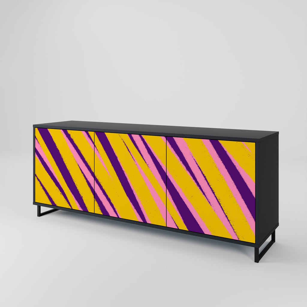 DREAMS COME TRUE 3-Door Sideboard in Black Finish