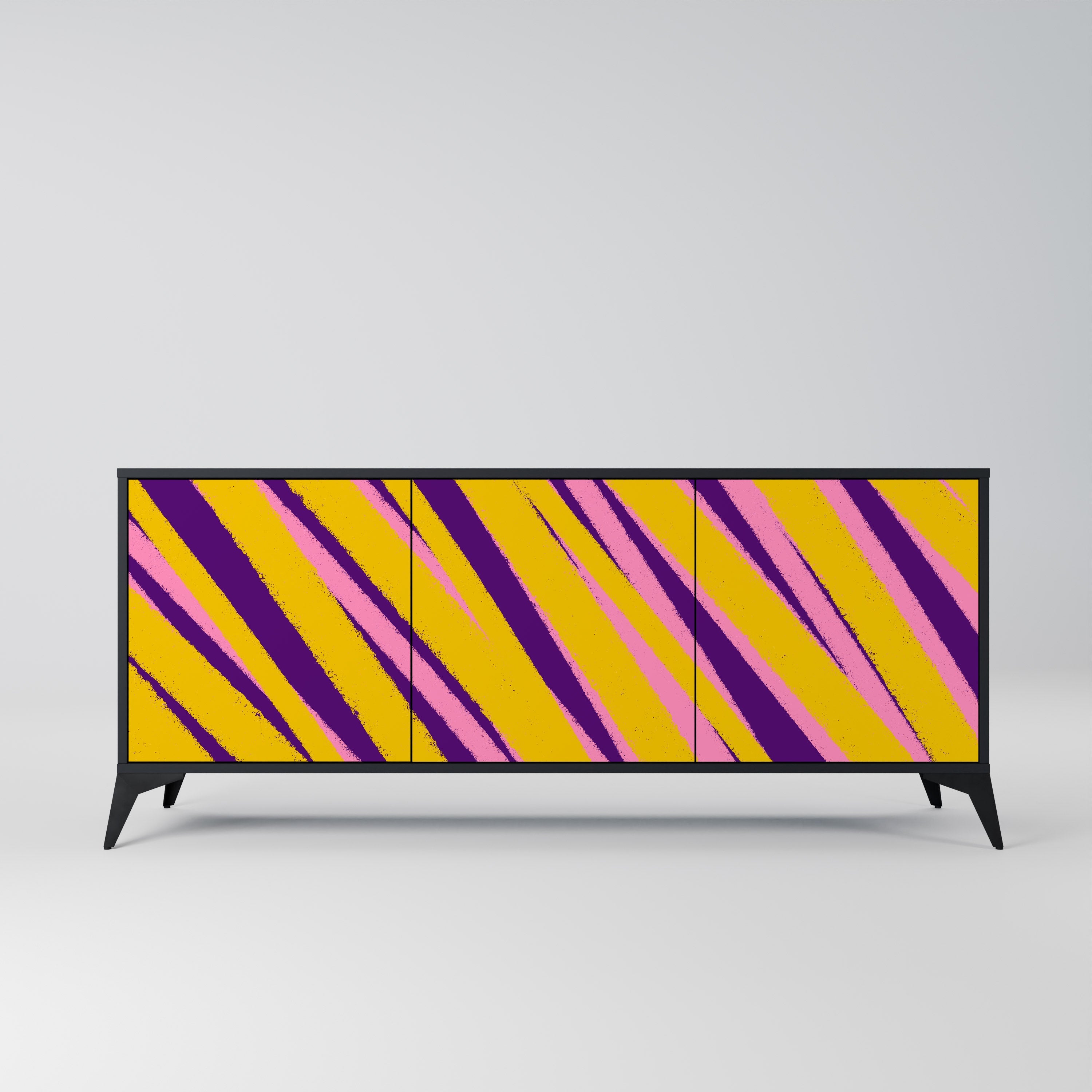 DREAMS COME TRUE 3-Door Sideboard in Black Finish