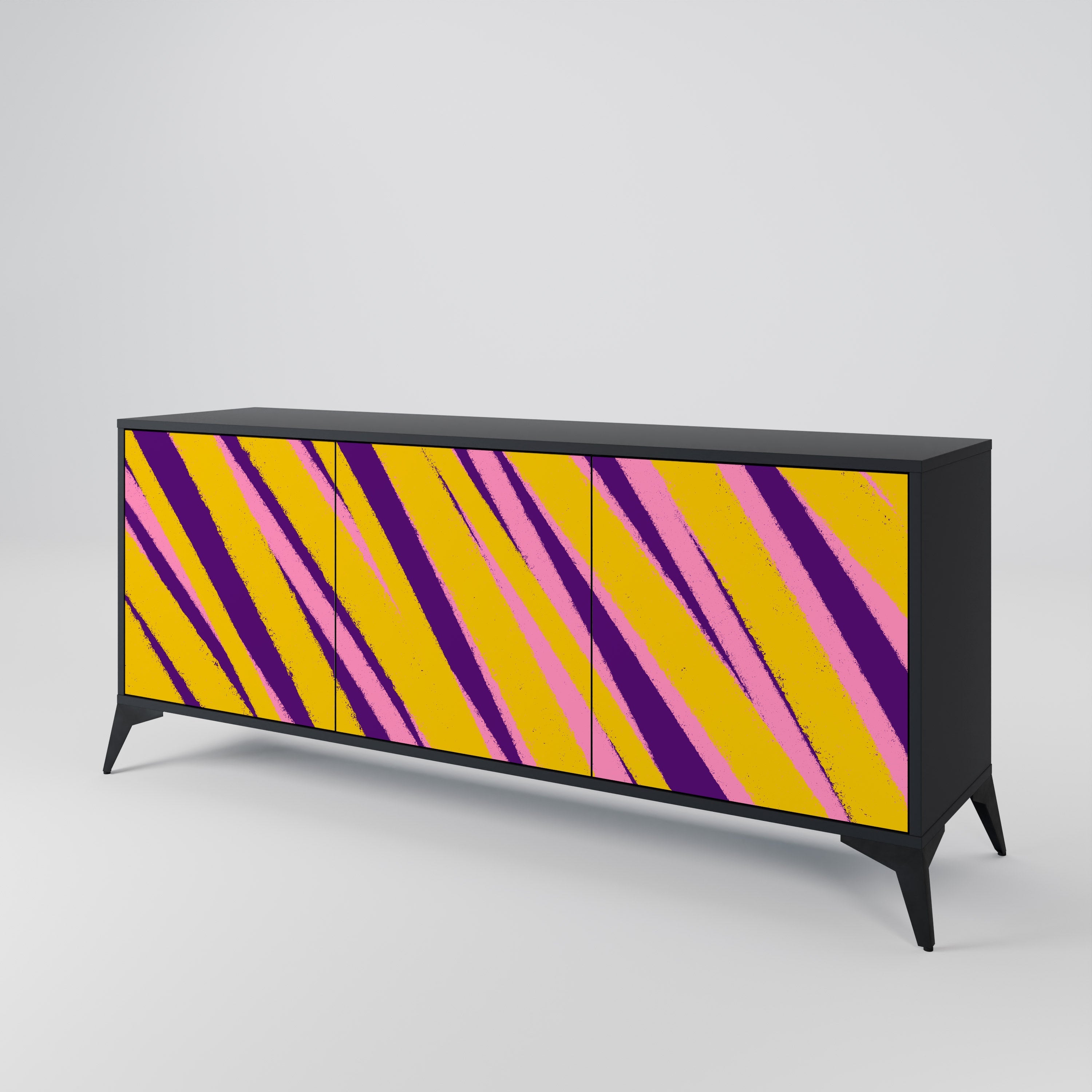 DREAMS COME TRUE 3-Door Sideboard in Black Finish