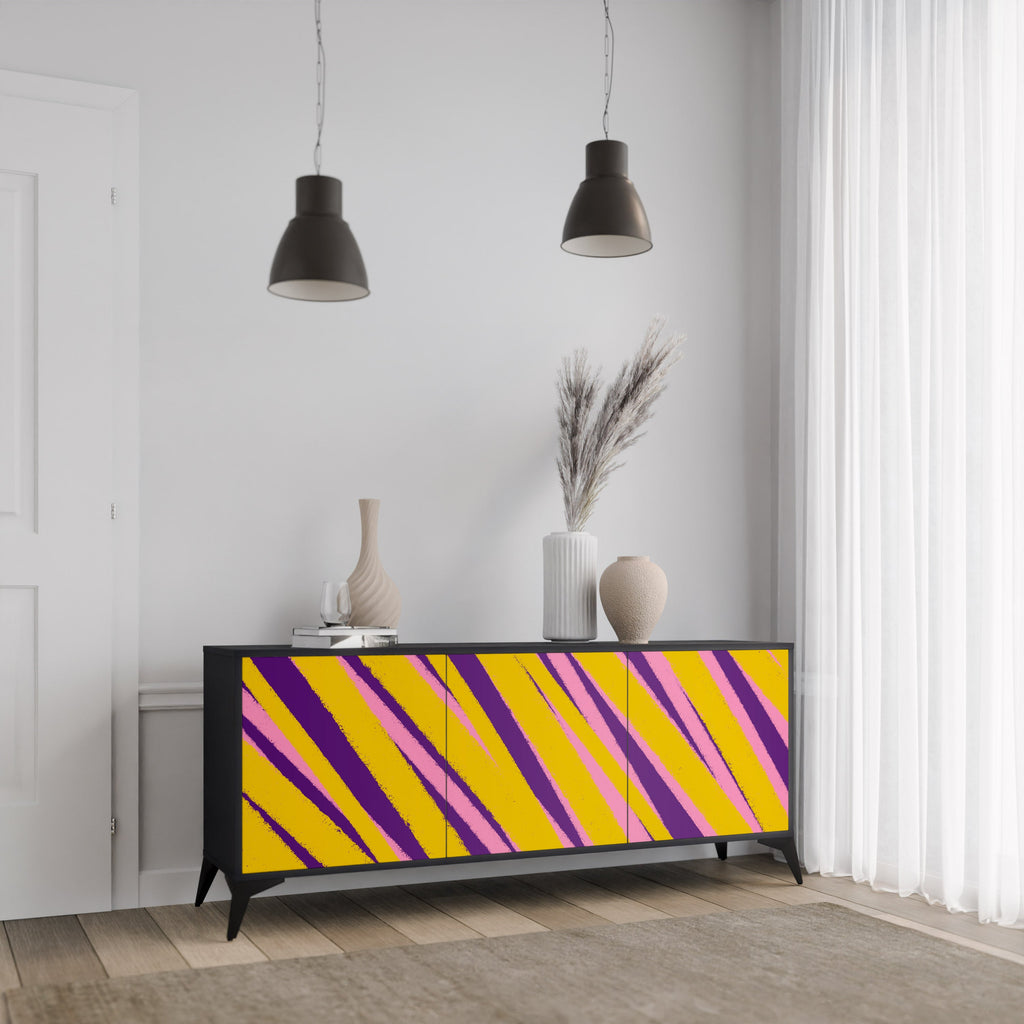 DREAMS COME TRUE 3-Door Sideboard in Black Finish