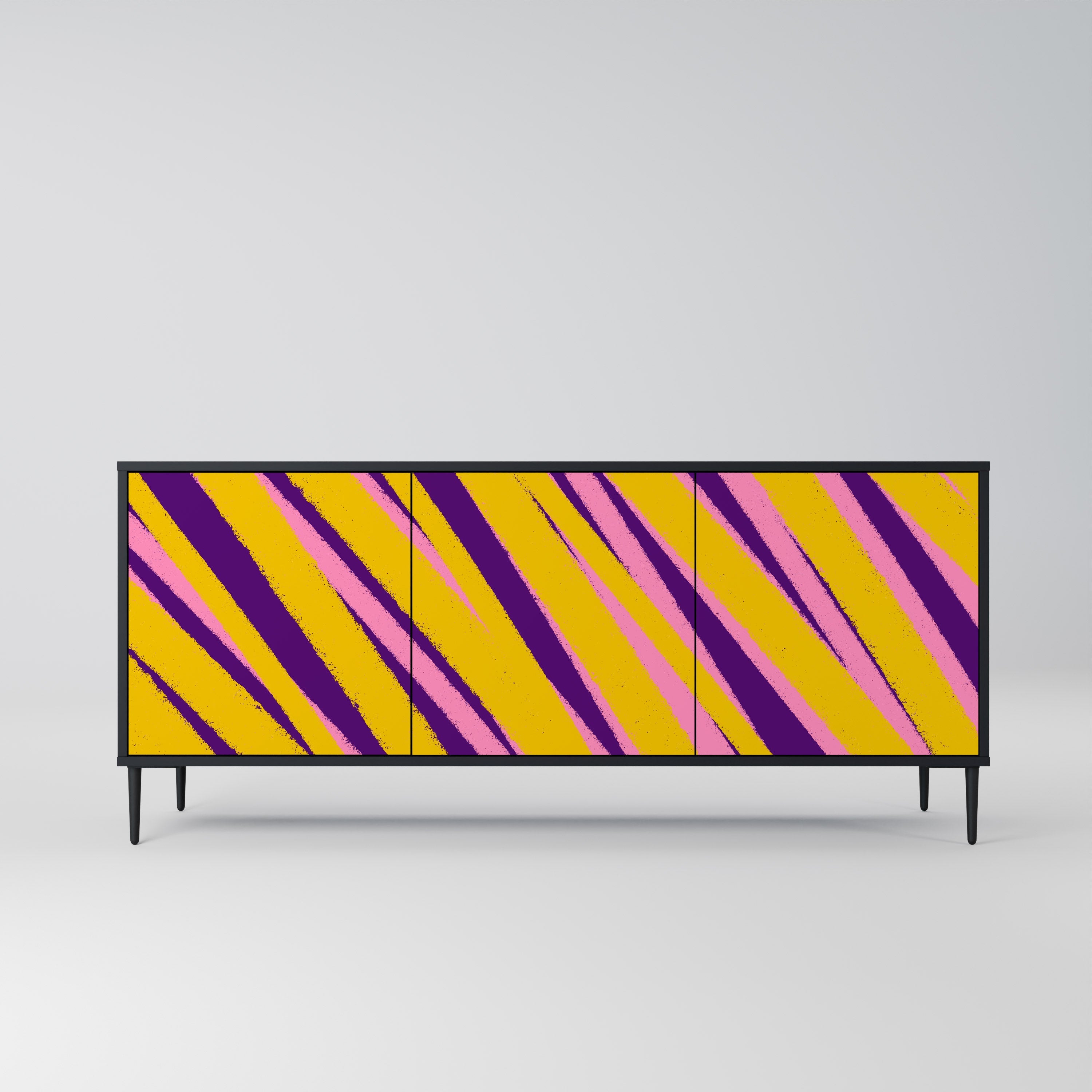 DREAMS COME TRUE 3-Door Sideboard in Black Finish