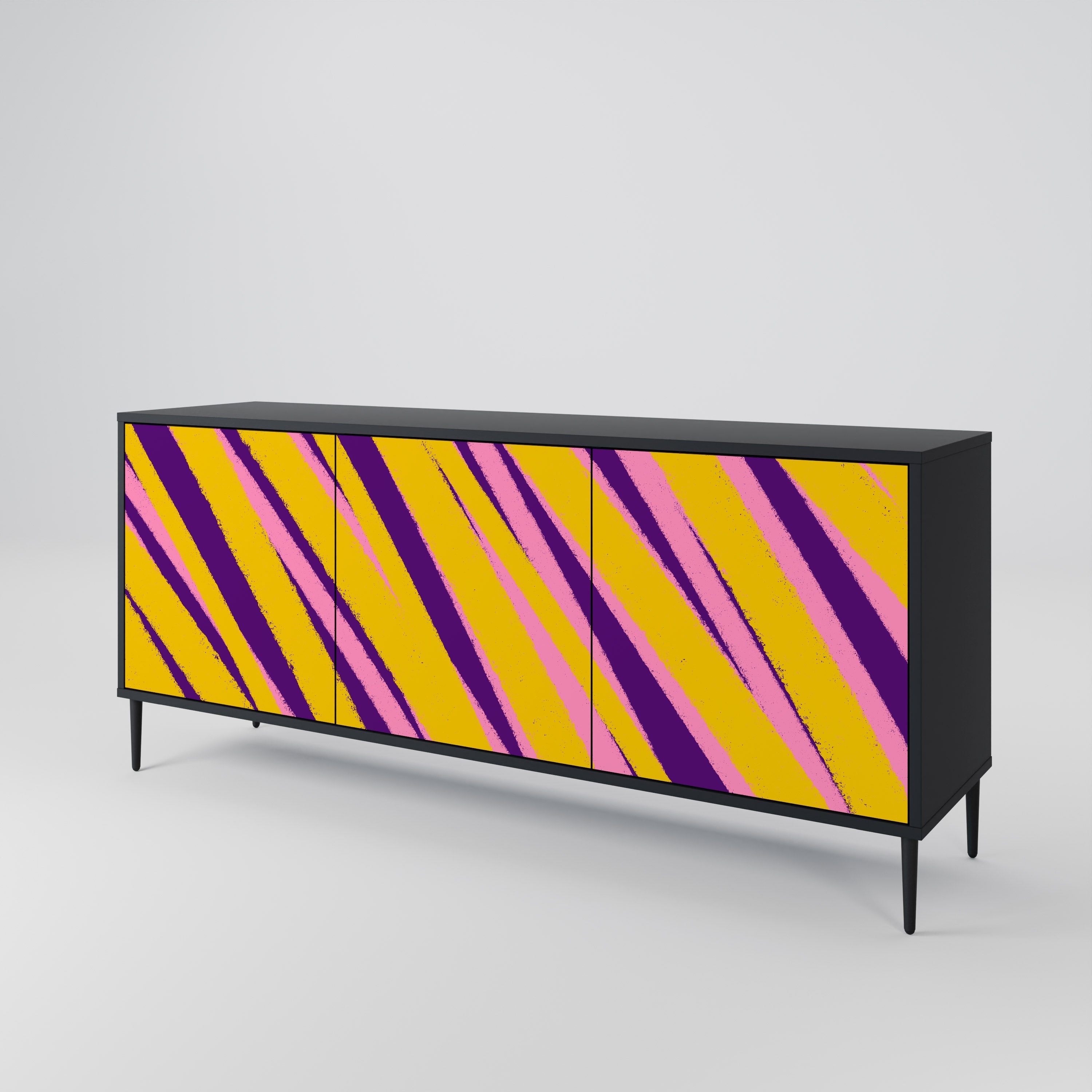 DREAMS COME TRUE 3-Door Sideboard in Black Finish