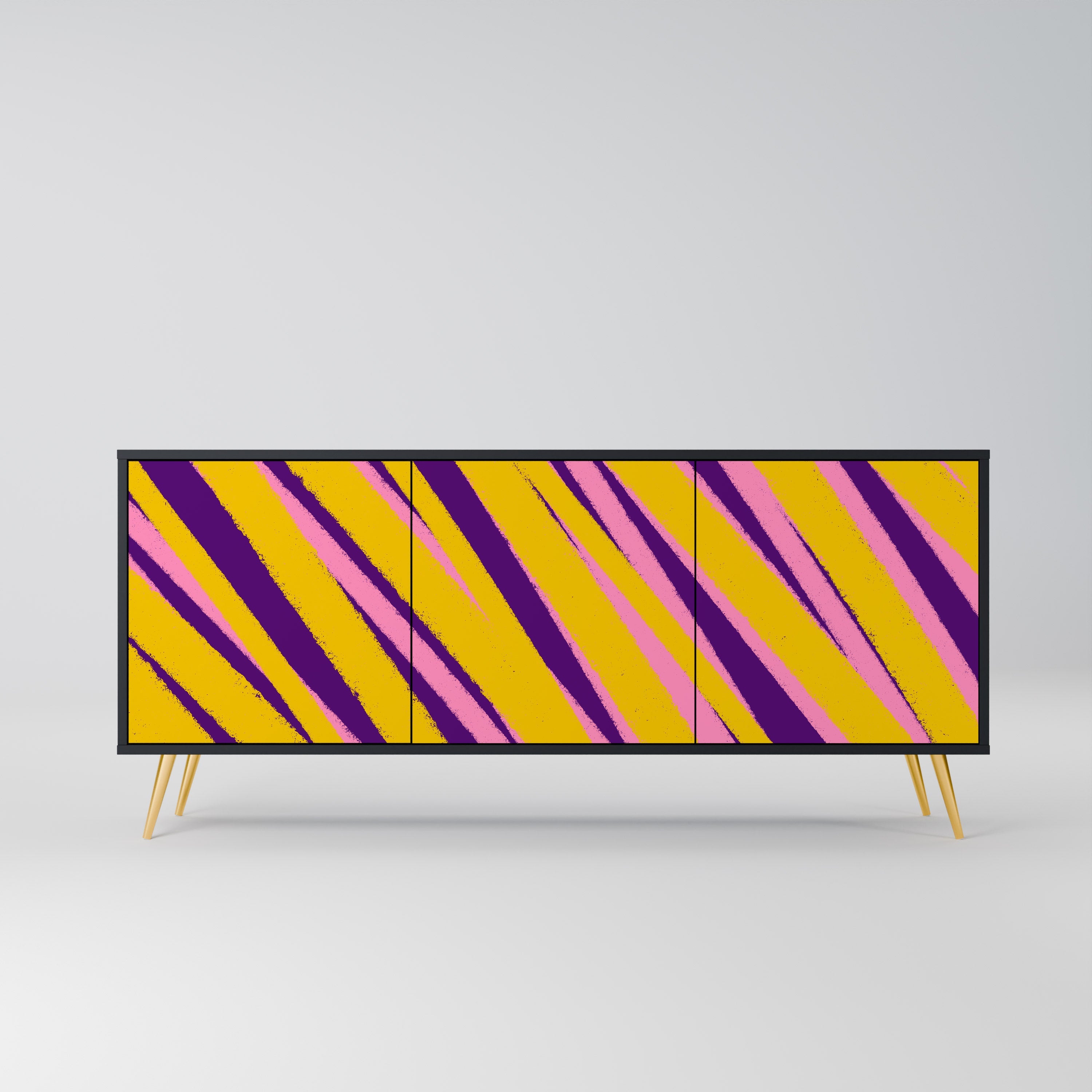 DREAMS COME TRUE 3-Door Sideboard in Black Finish