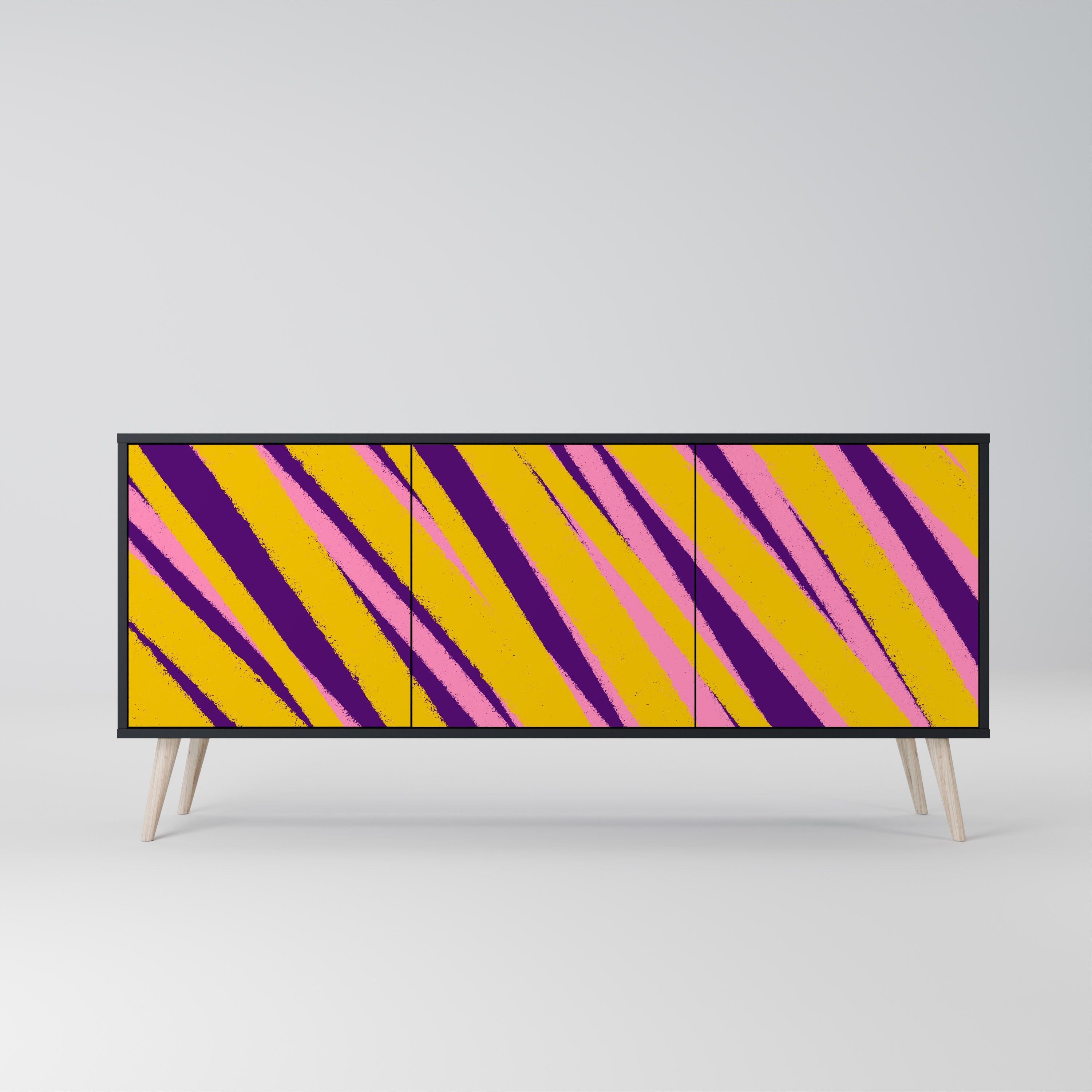 DREAMS COME TRUE 3-Door Sideboard in Black Finish