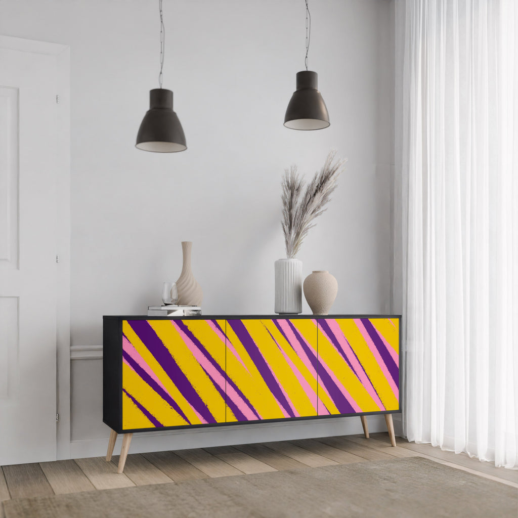 DREAMS COME TRUE 3-Door Sideboard in Black Finish