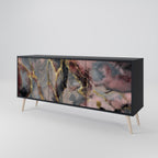 GOLDEN TIDES 3-Door Sideboard in Black Finish