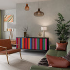 ETHNIC MEXICAN 3-Door Sideboard in Black Finish