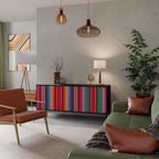 ETHNIC MEXICAN 3-Door Sideboard in Black Finish