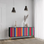 ETHNIC MEXICAN 3-Door Sideboard in Black Finish