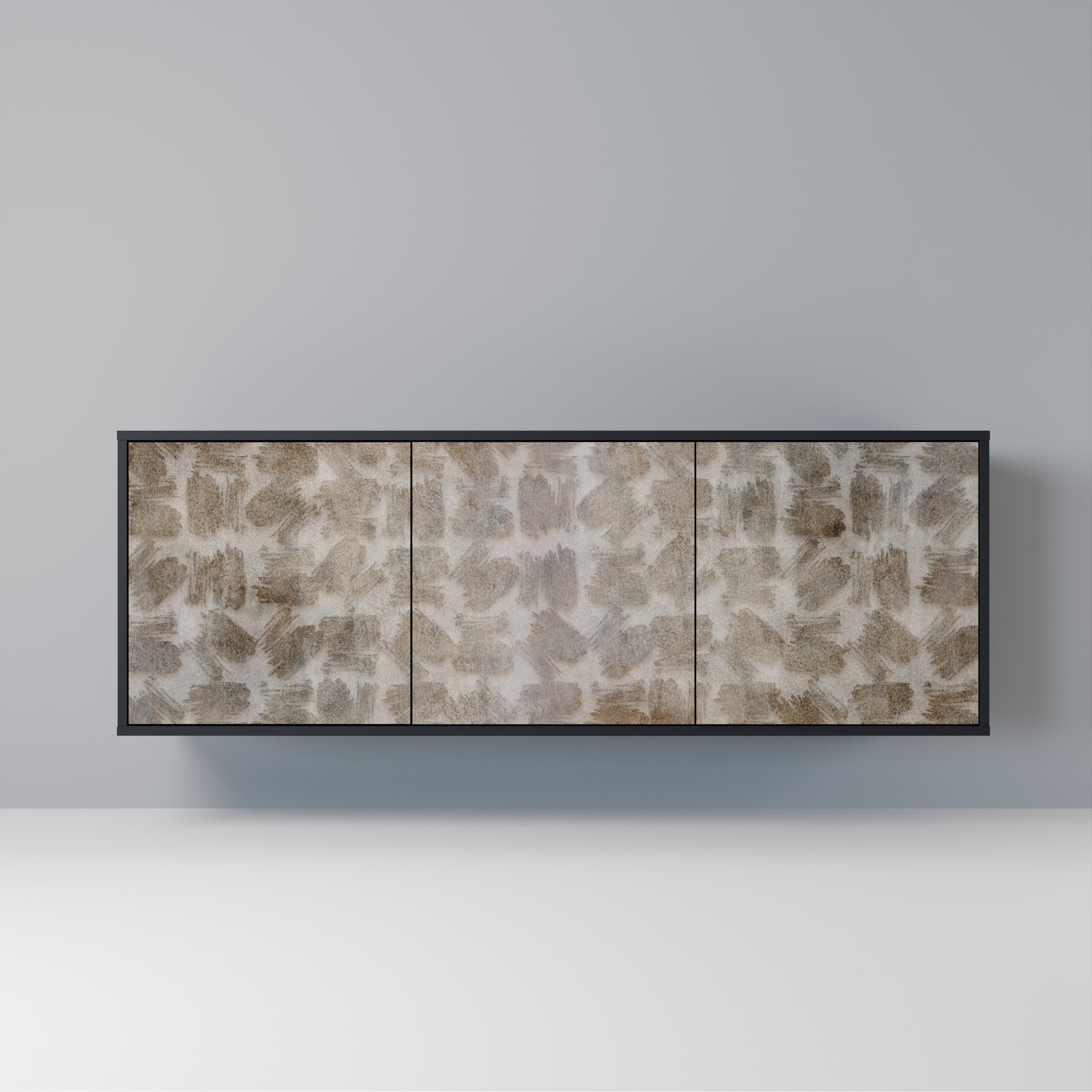 SLIGHTLY BLURRED 3-Door Sideboard in Black Finish