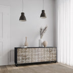 SLIGHTLY BLURRED 3-Door Sideboard in Black Finish
