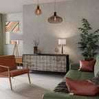 SLIGHTLY BLURRED 3-Door Sideboard in Black Finish