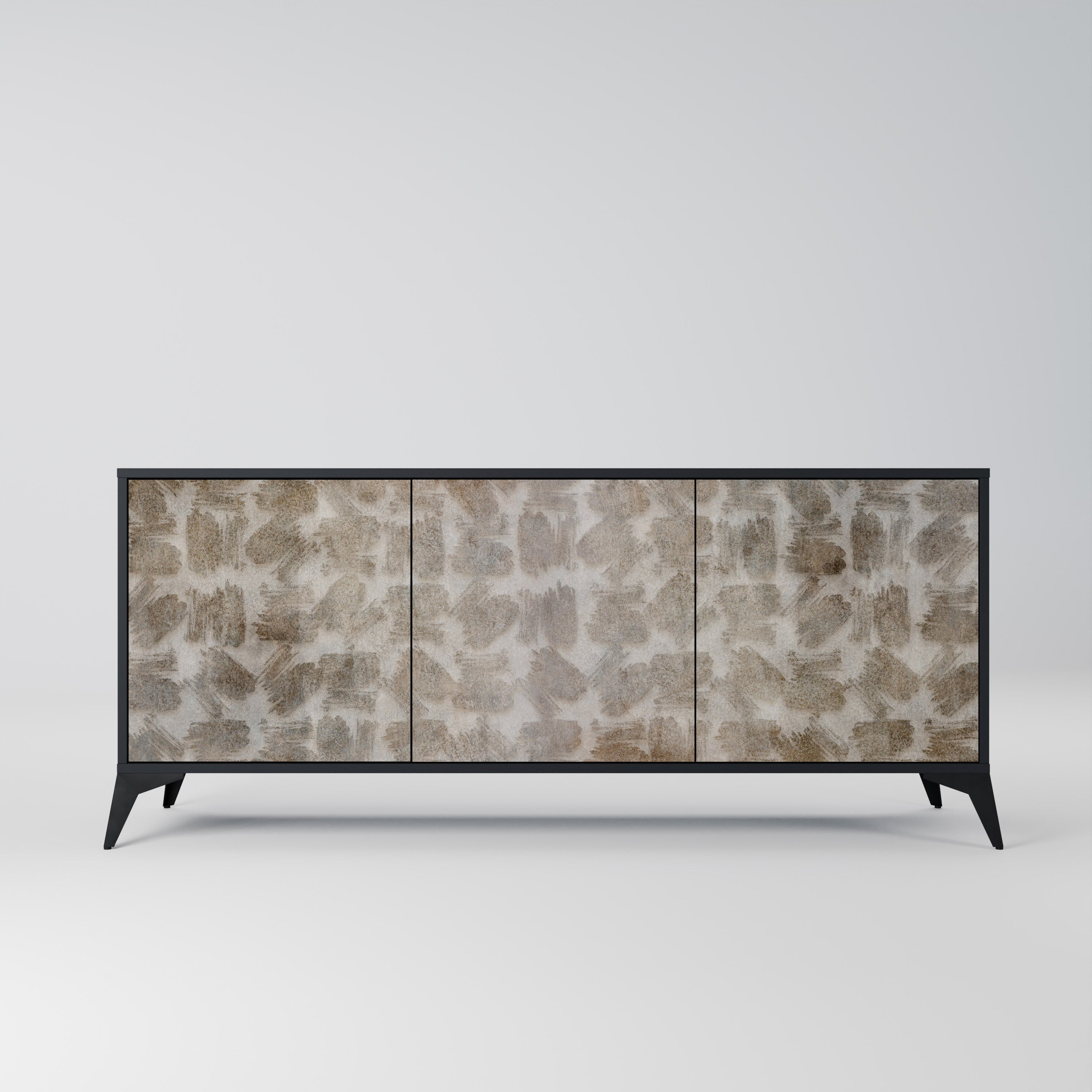 SLIGHTLY BLURRED 3-Door Sideboard in Black Finish