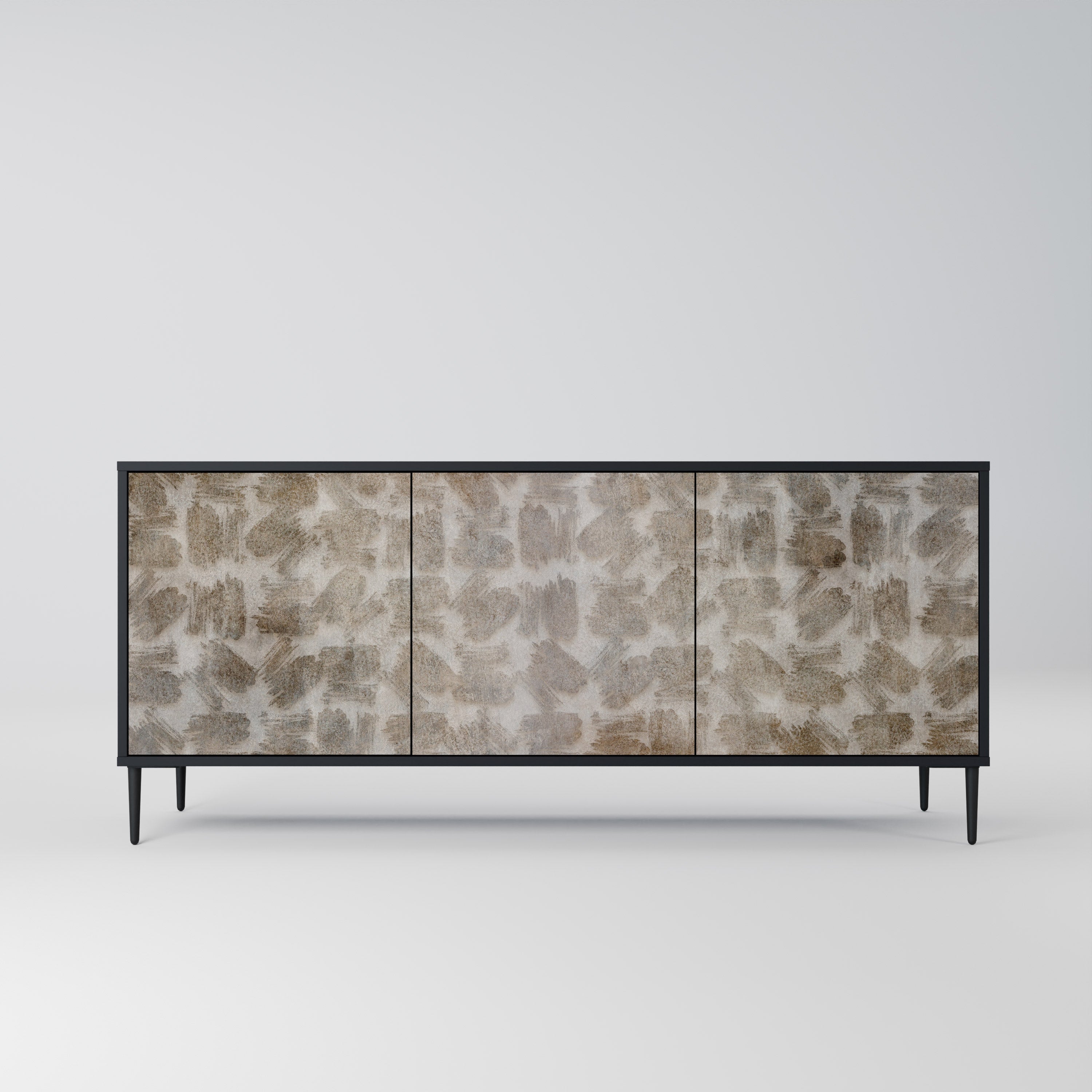 SLIGHTLY BLURRED 3-Door Sideboard in Black Finish