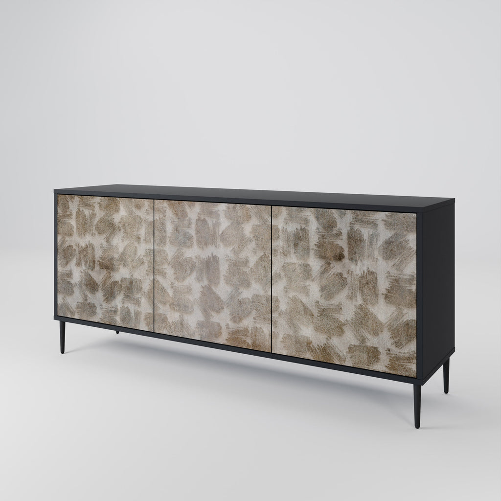 SLIGHTLY BLURRED 3-Door Sideboard in Black Finish