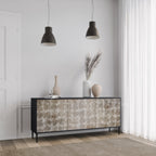 SLIGHTLY BLURRED 3-Door Sideboard in Black Finish