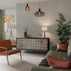 SLIGHTLY BLURRED 3-Door Sideboard in Black Finish