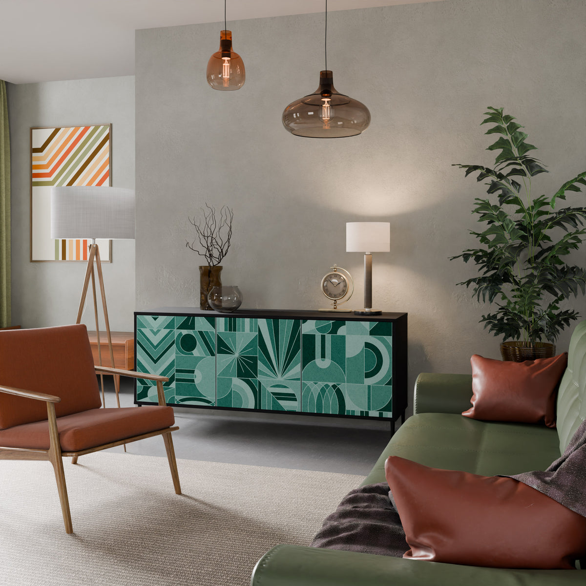 HARMONIC GRID 3-Door Sideboard