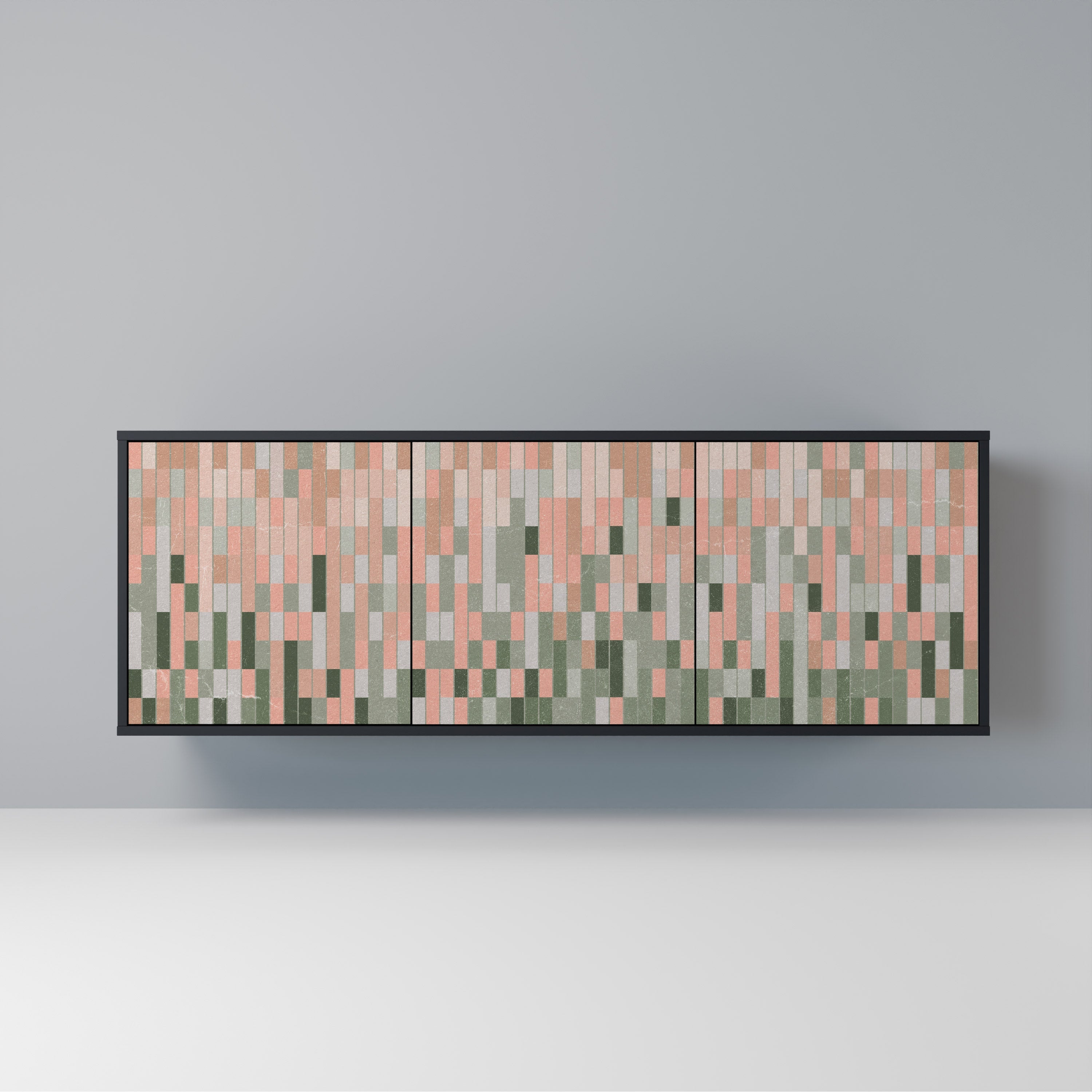 BUILDING THE FUTURE Aparador de 3 Portas em Acabamento Preto