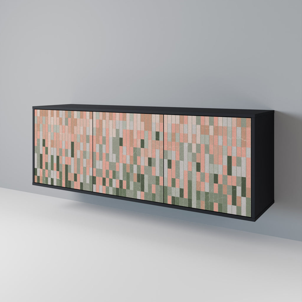 BUILDING THE FUTURE Aparador de 3 Portas em Acabamento Preto