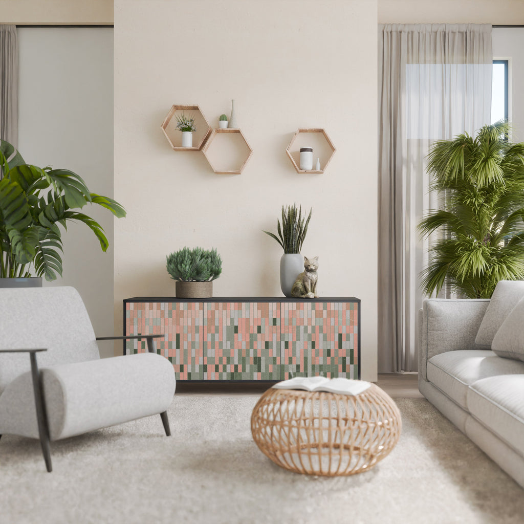 BUILDING THE FUTURE Aparador de 3 Portas em Acabamento Preto