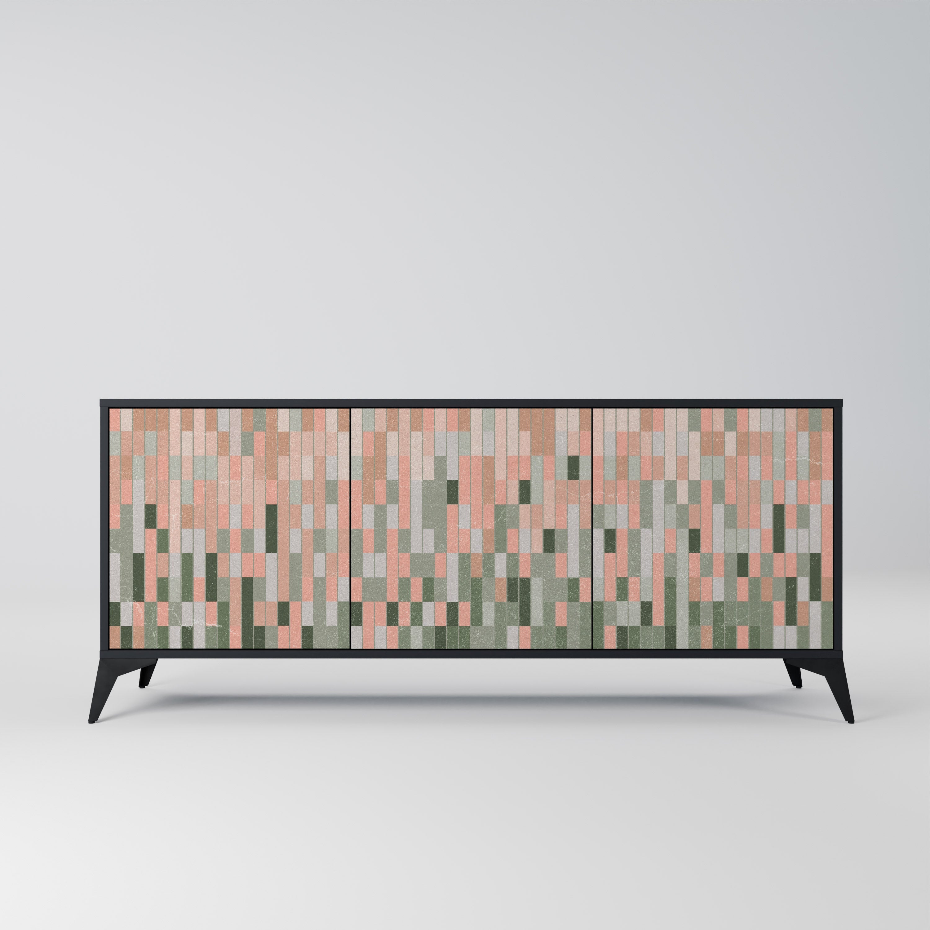 BUILDING THE FUTURE Aparador de 3 Portas em Acabamento Preto