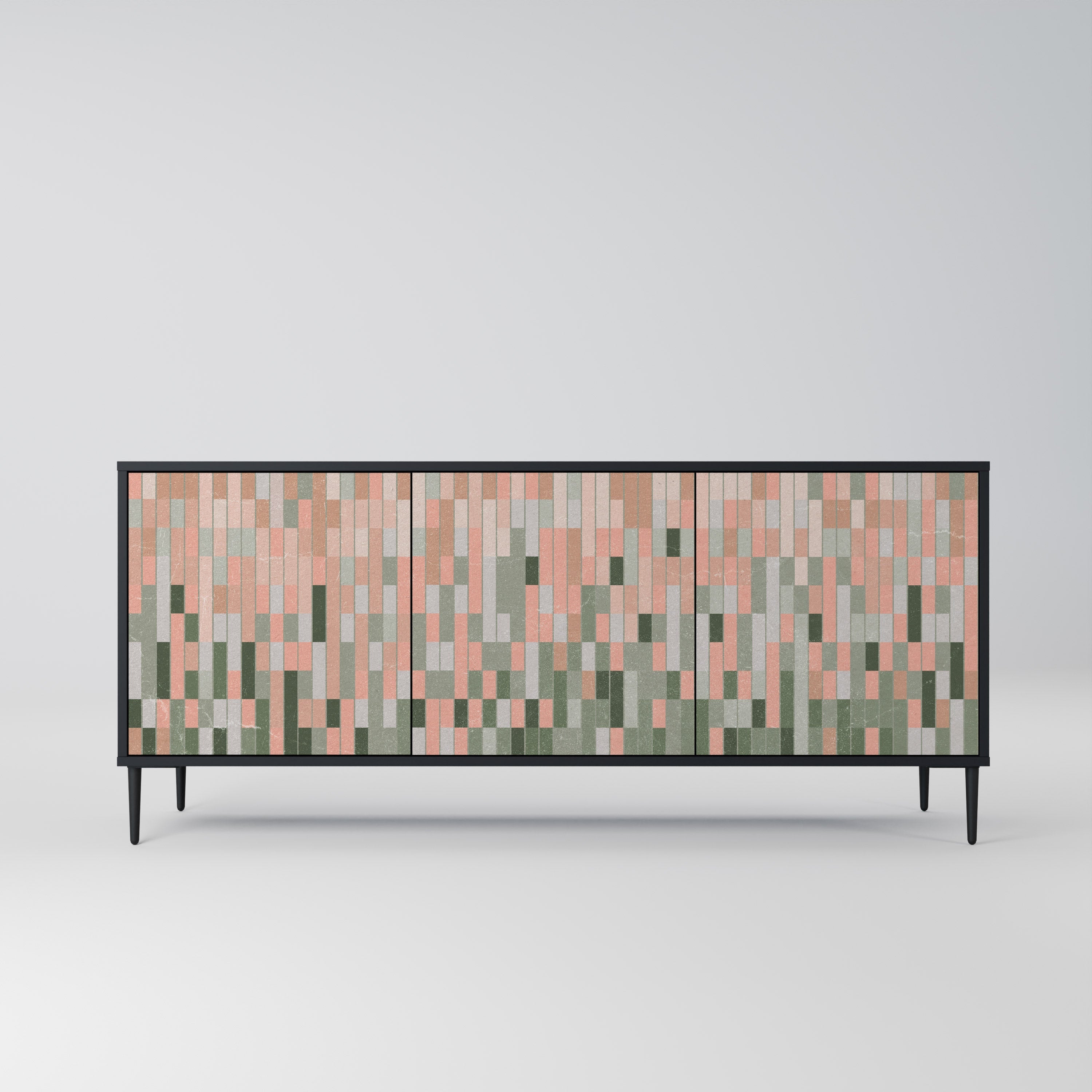 BUILDING THE FUTURE Aparador de 3 Portas em Acabamento Preto