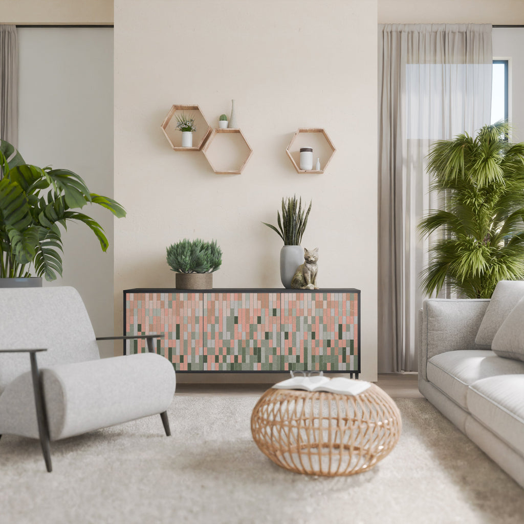 BUILDING THE FUTURE Aparador de 3 Portas em Acabamento Preto