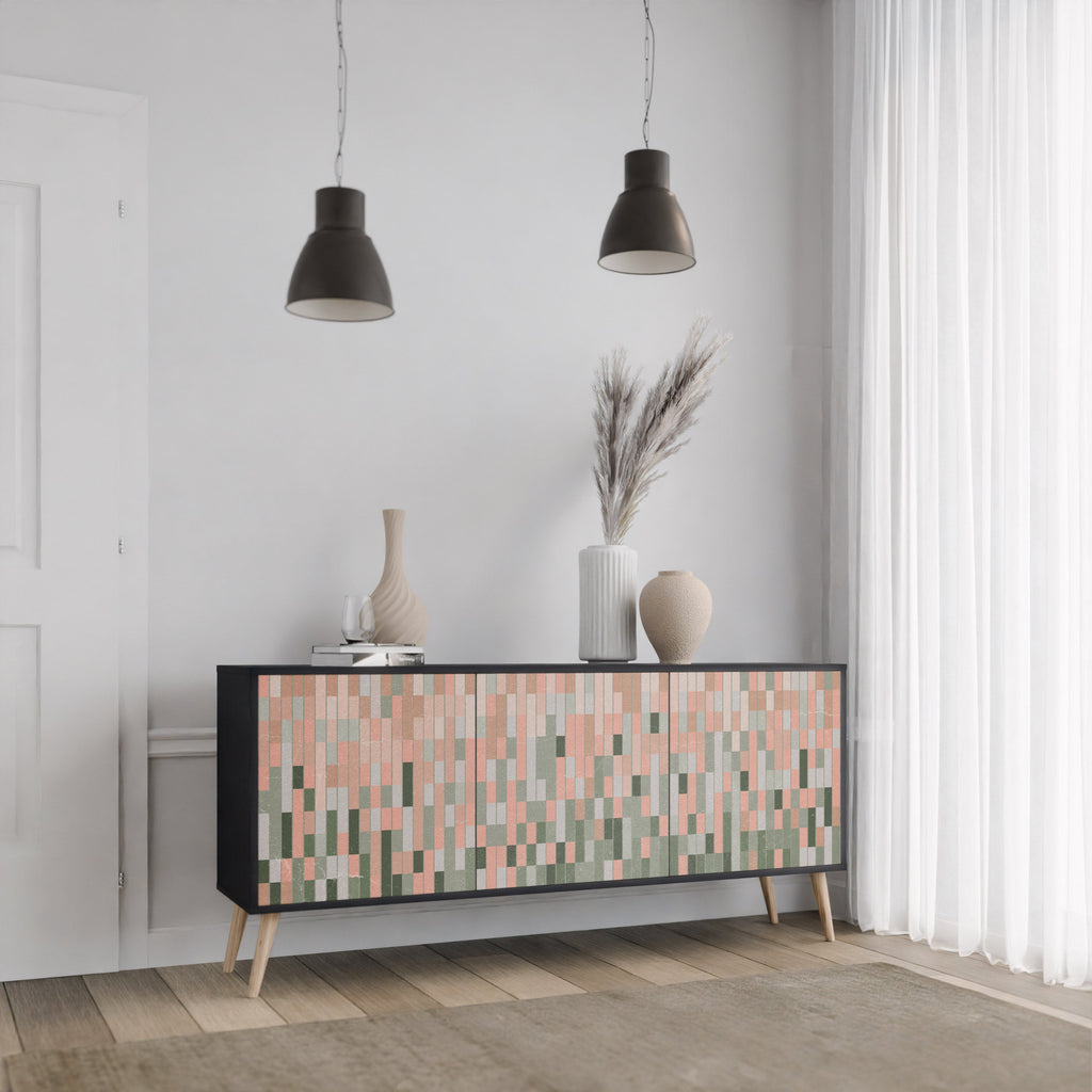 BUILDING THE FUTURE Aparador de 3 Portas em Acabamento Preto