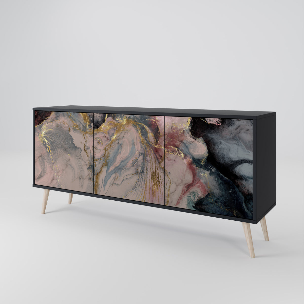 GILDED SWIRLS Aparador de 3 Portas
