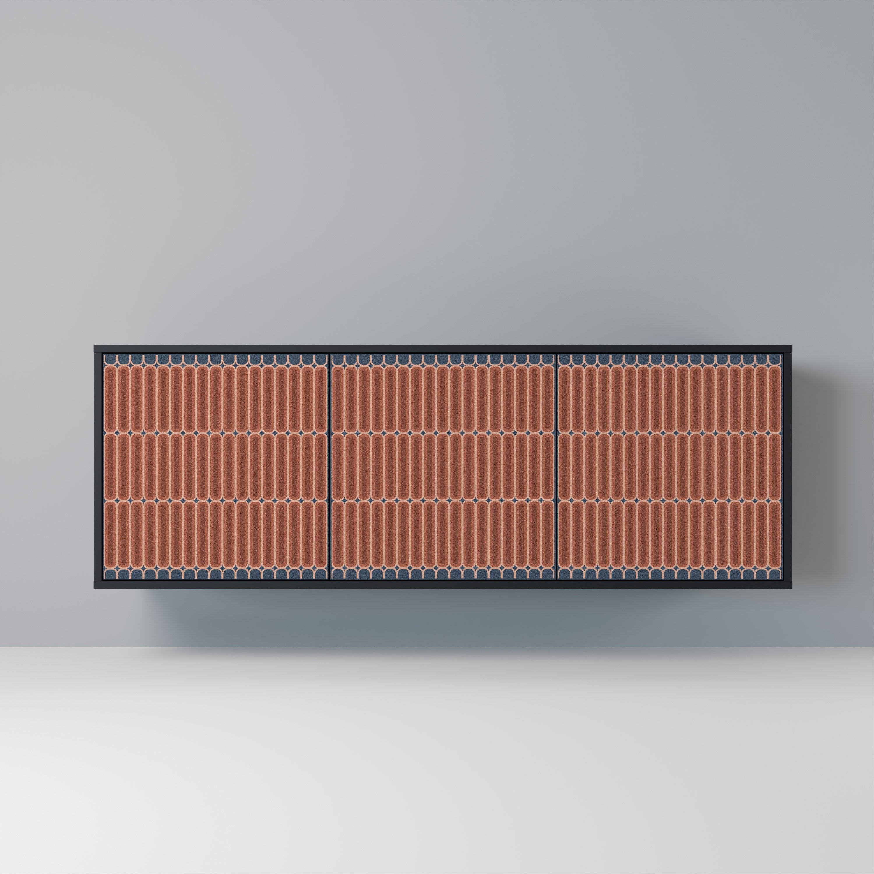 HYPNOTIC GATE 3-Door Sideboard in Black Finish